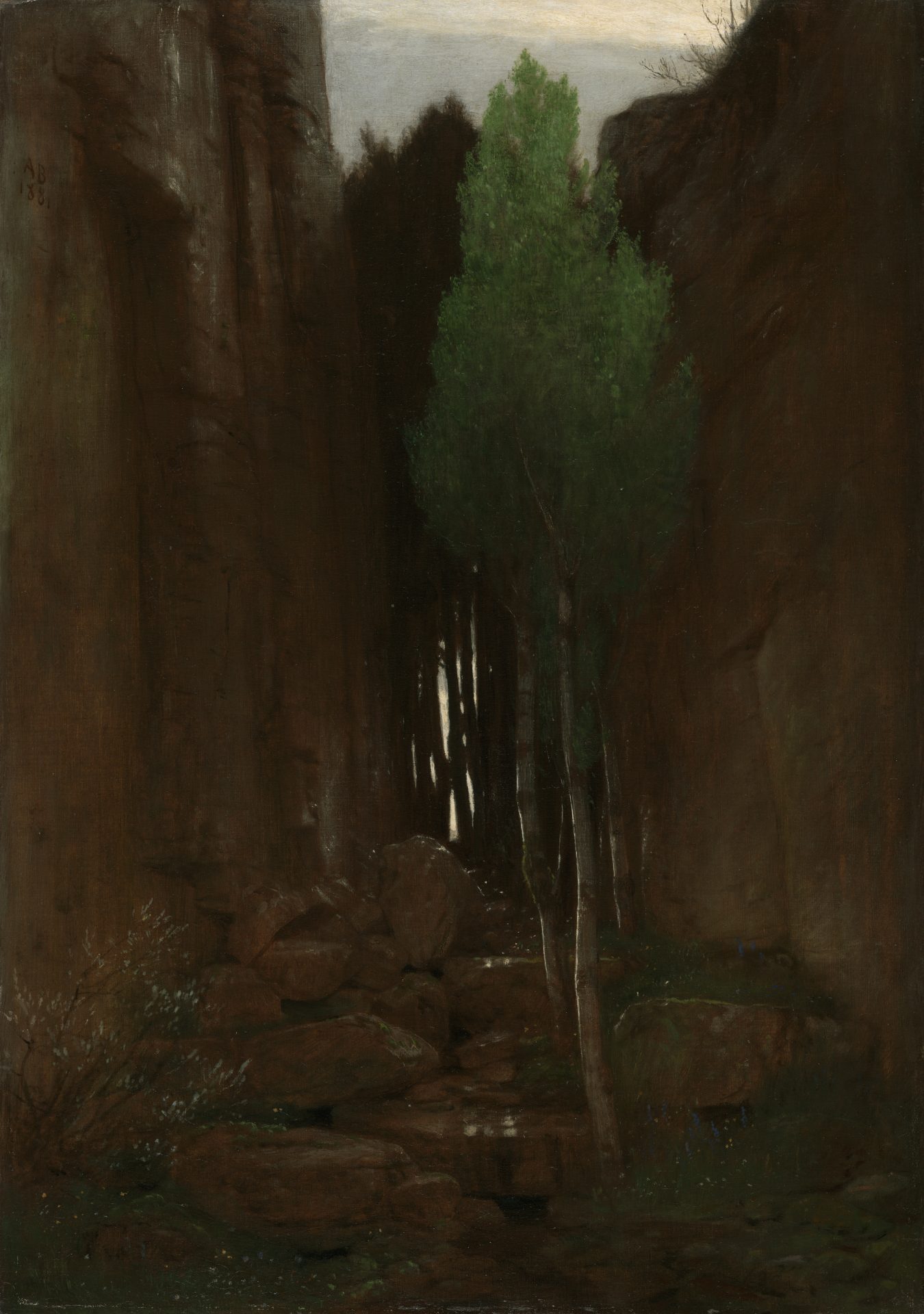 Arnold Böcklin_Spring in a Narrow Gorge_Quell in einer Felsschluct, 1881_J. Paul Getty Museum Los Angeles