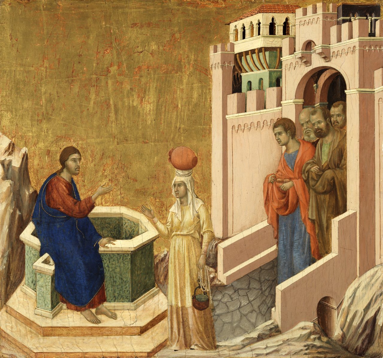 Duccio di Buoninsegna_Christ and the Samaritan Woman_Museo Nacional Thyssen-Bornemisza, Madrid