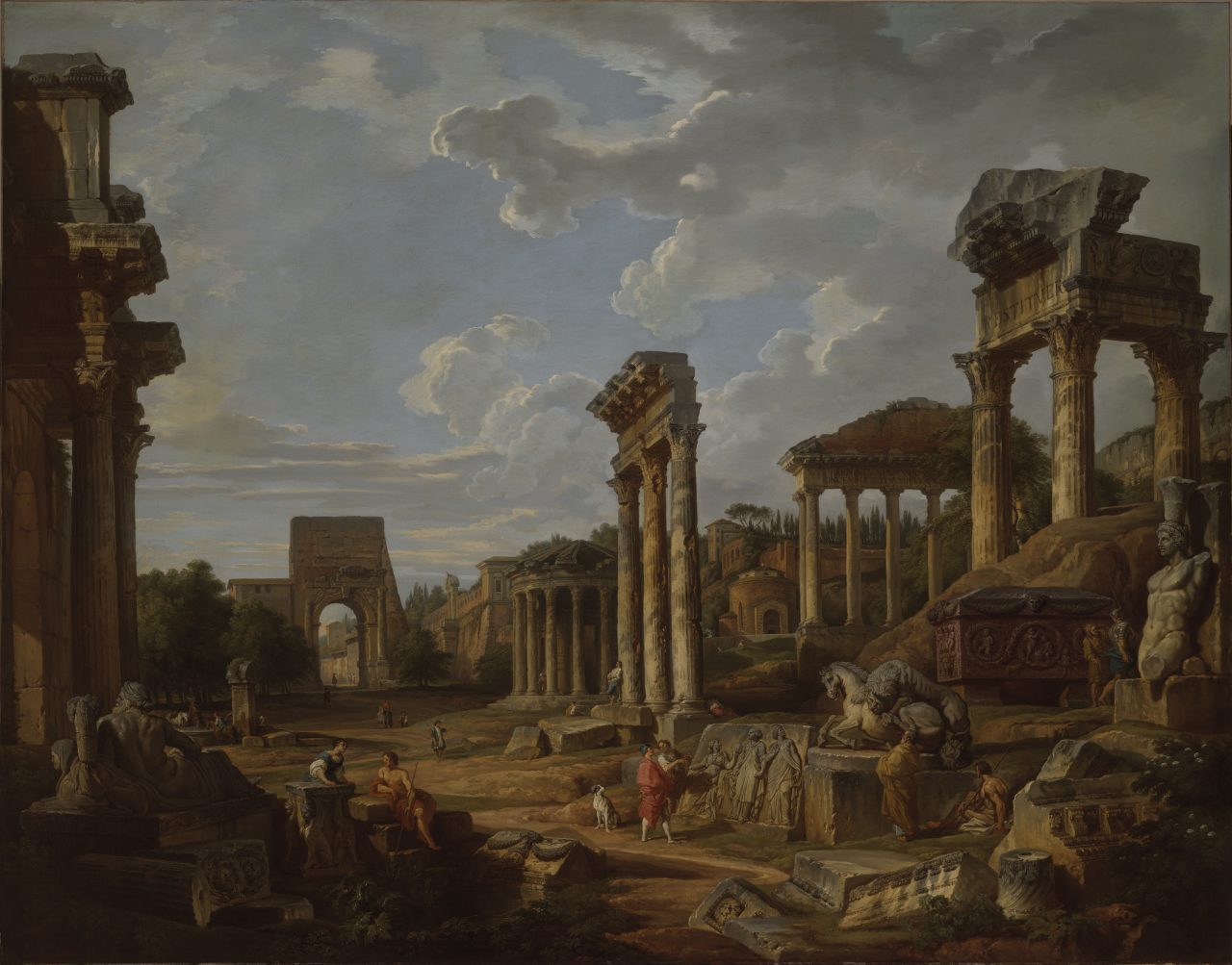 Giovanni Paolo Panini_A Capriccio of the Roman Forum, 1741_Yale University Art Gallery, New Haven