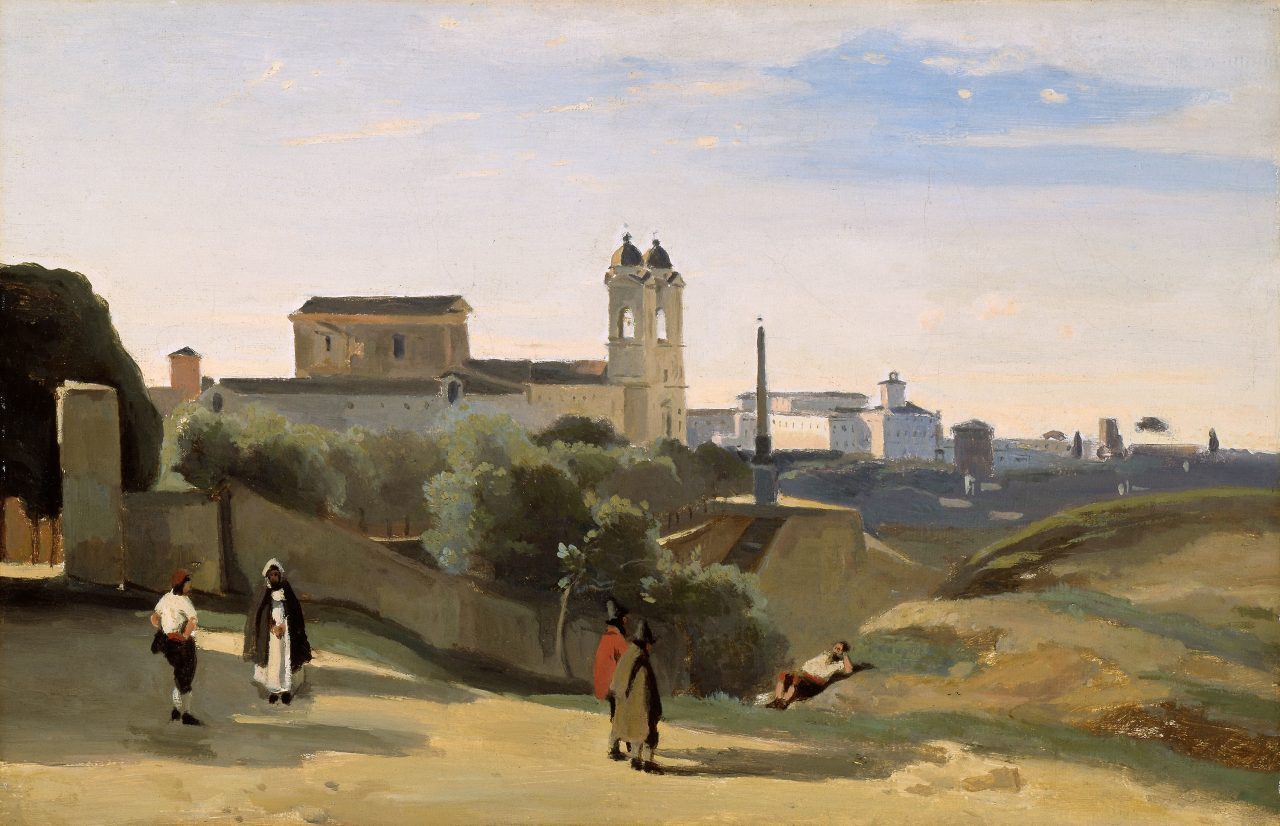 Jean-Baptiste-Camille Corot_Monte Pincio, Rome, 1840-50_Art Institute of Chicago_Roman period Campagna