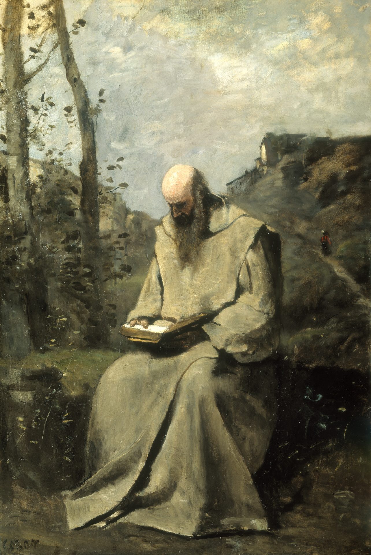 Jean-Baptiste-Camille Corot_Sitting Monk, Reading, Emil Bührle Collection, Zurich
