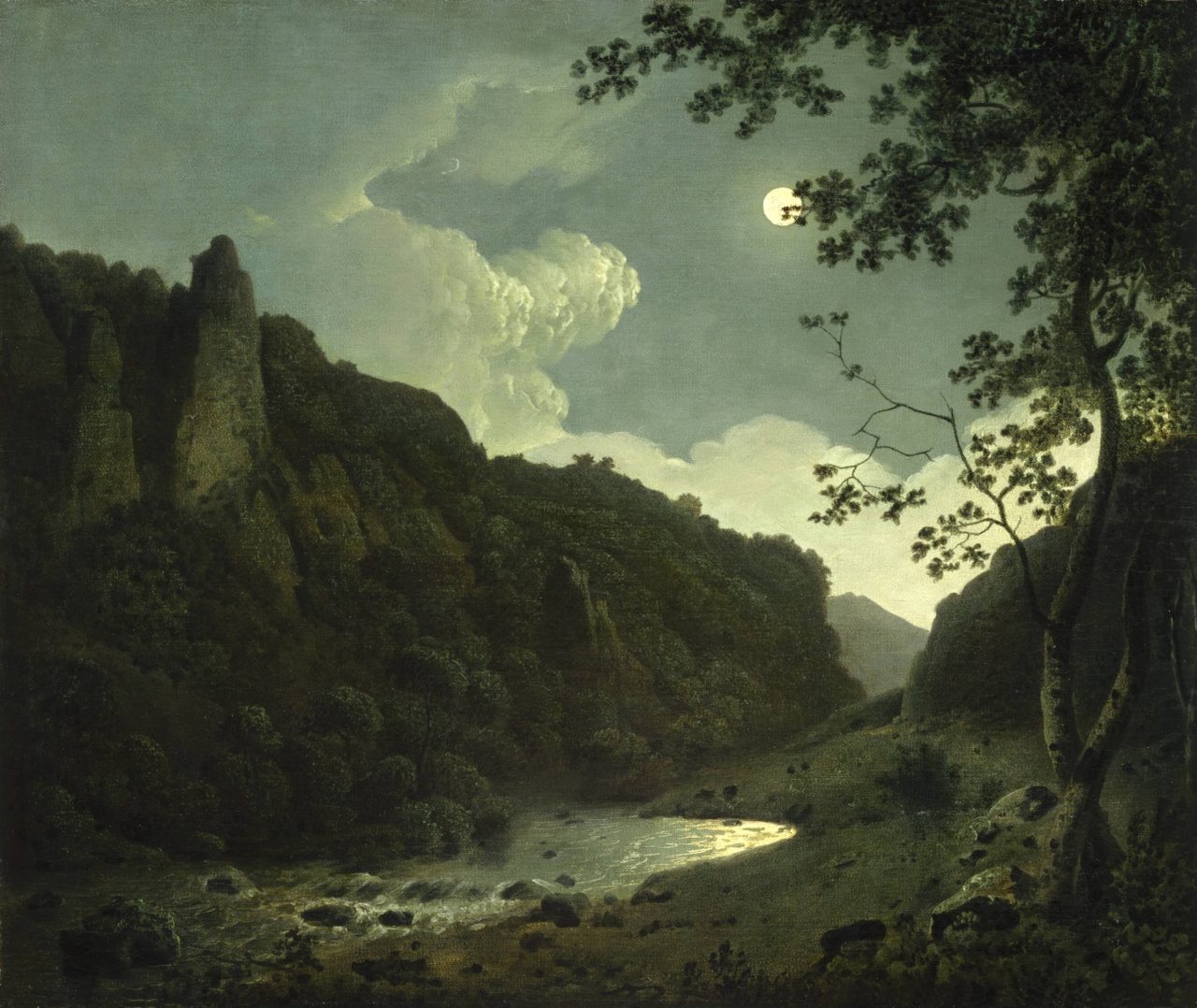 Joseph Wright of Derby, Dovedale by Moonlight © Sarah Campbell Blaffer Foundation, MFA Houston