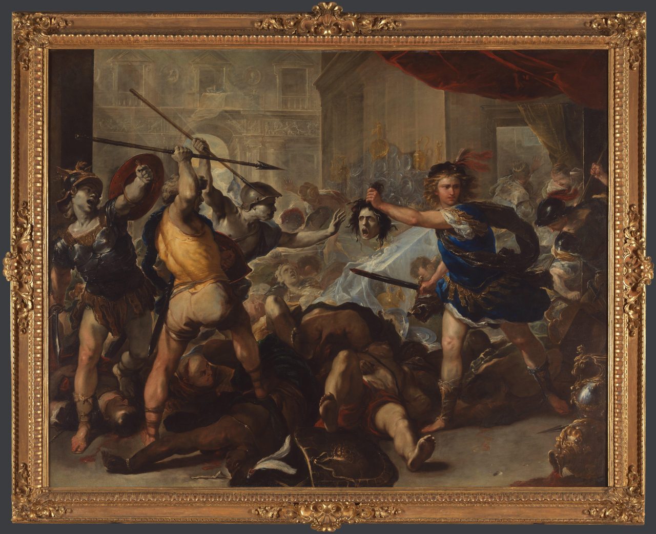 Luca Giordano, Perseus turning Phineas and his Followers to Stone, The National Gallery, London