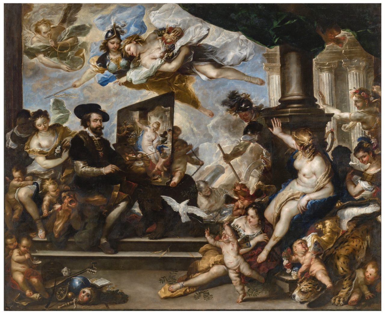Luca Giordano, Rubens painting ‘The Allegory of Peace’, Museo del Prado, Madrid