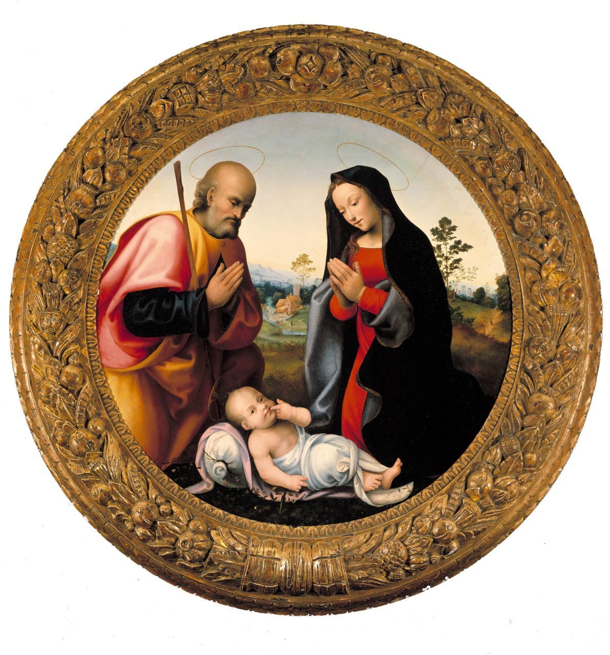Mariotto Albertinelli Holy Family Adoring the Child, ca. 1505 oil on panel, tondo Museum of Fine Arts, Montréal