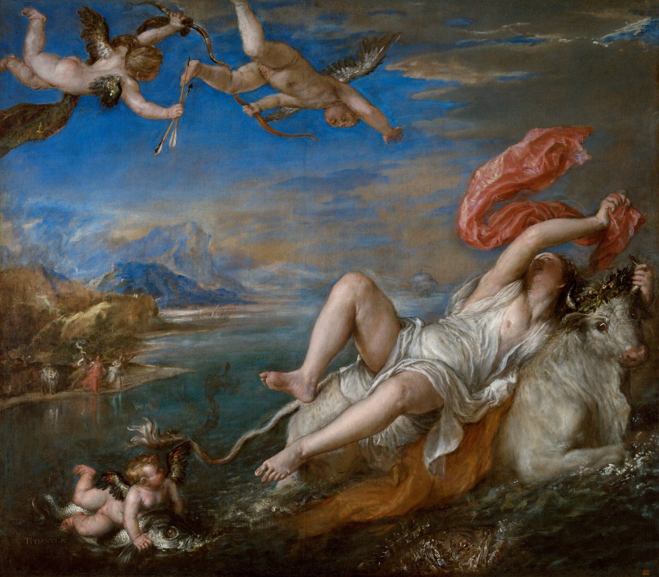 Titian, Rape of Europa, Isabella Stewart Garnder Museum, post cleaning