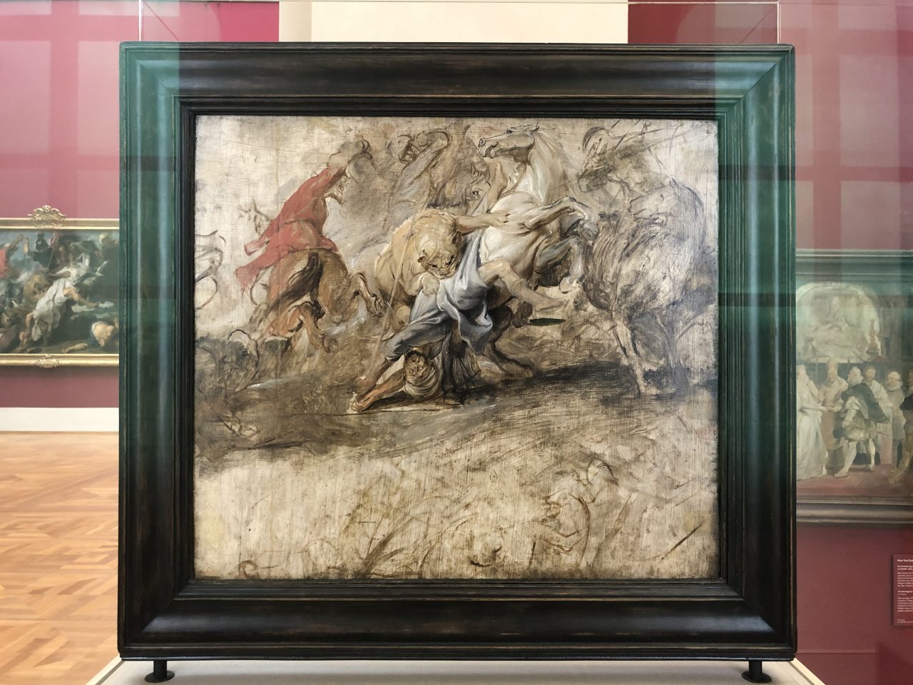 Peter Paul Rubens, Lion Hunt (oil sketch), 1621-22, Bayerische Staatsgemäldesammlungen - Alte Pinakothek, München Munich Löwenjagd (Ölskizze)